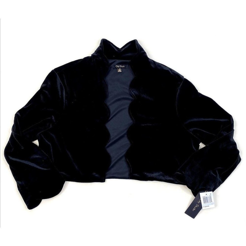 City Studio Bolero Jacket Shrug 3X Black Plus Size